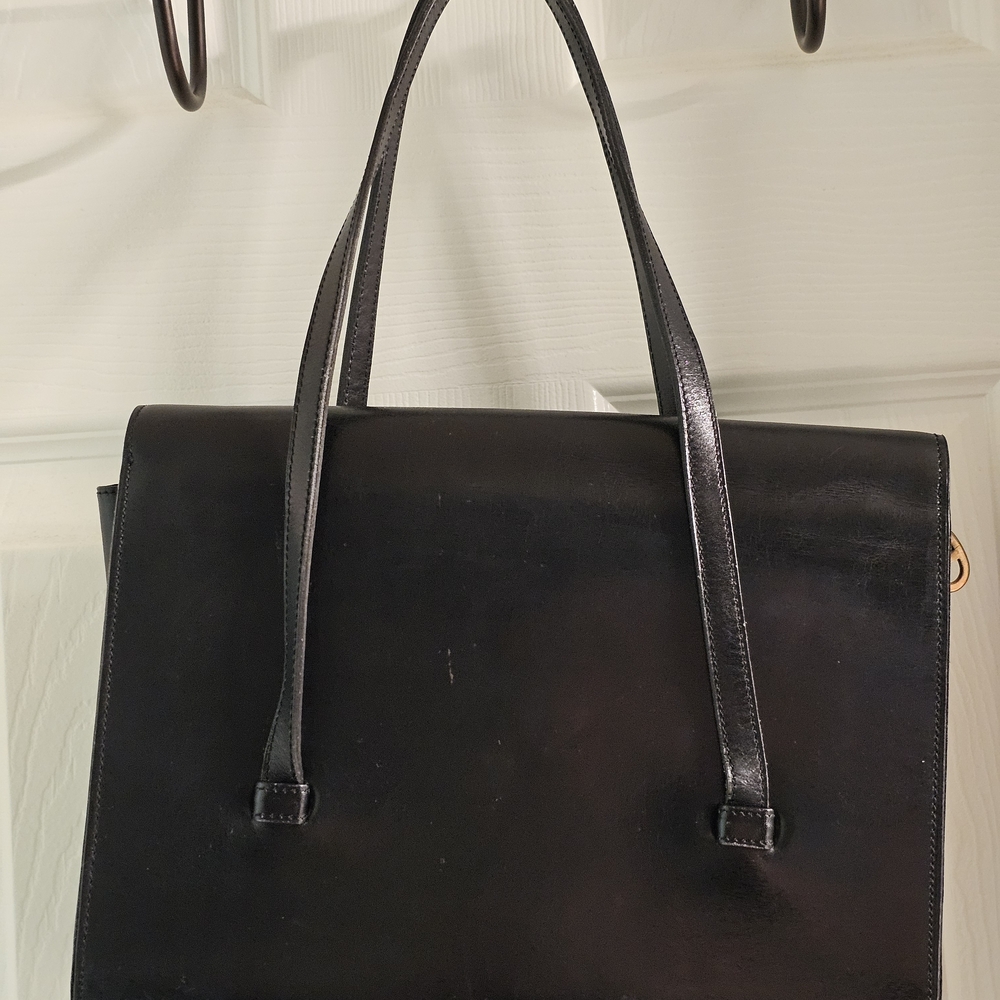 DIOR Vintage Black Leather Handbag - Picture 2 of 9